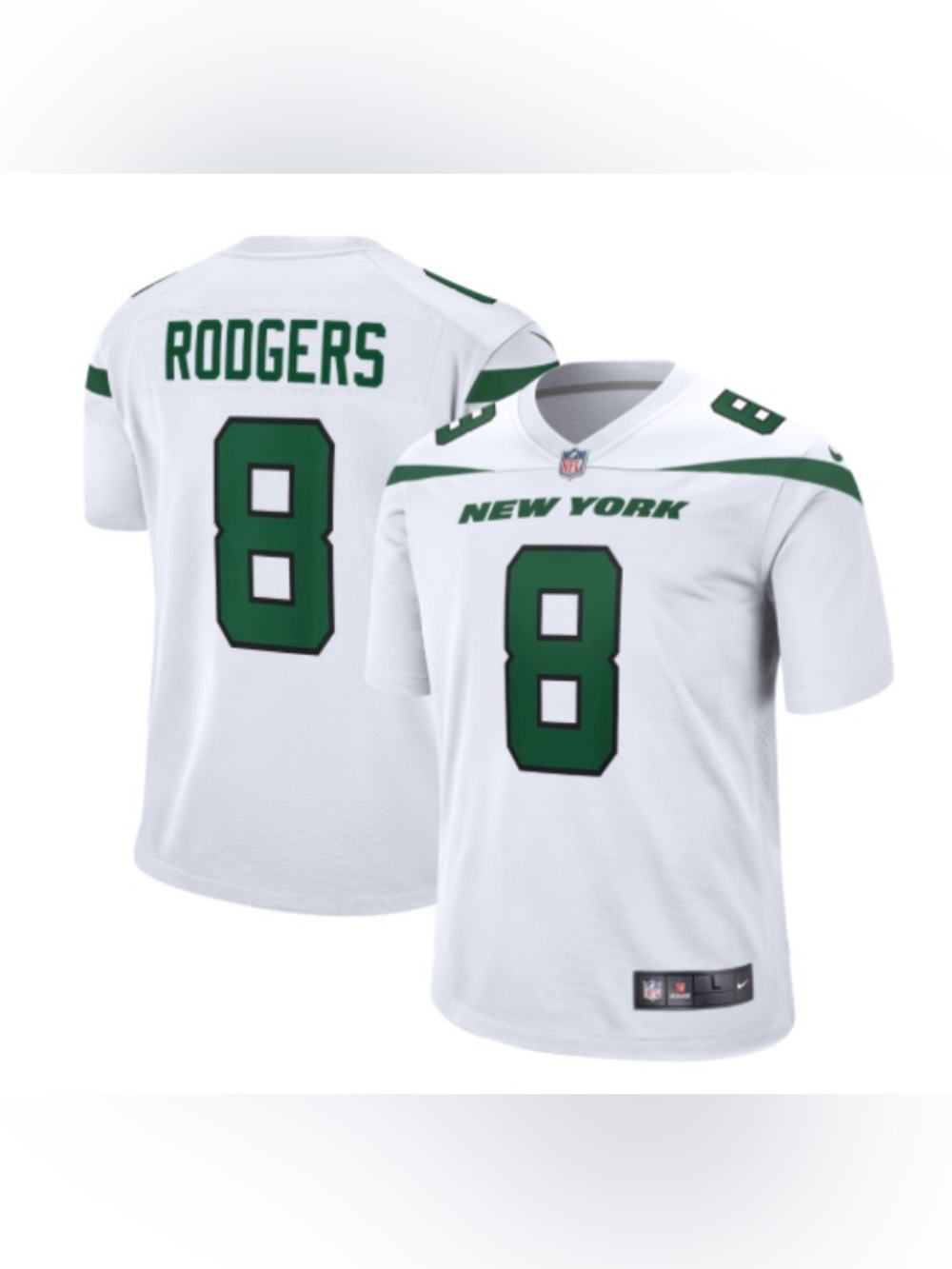 Aaron Rodgers New York Jets Nike Jersey White